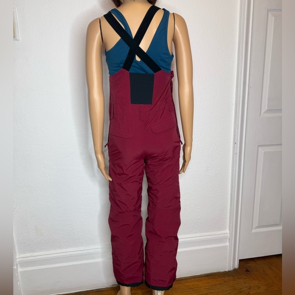 Burton Skylar Snow Bib 2L Pant YOUTH Kid's Size M US 10 Snowboarding Burgundy - Picture 3 of 11